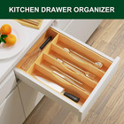 Utensil Organizer 10 Inch Silverware Tray For Drawer Utensil Holder Cutlery Orga