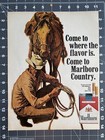1970 Marlboro Cigarettes Original Vintage Advertisement Cowboy Horse Print Ad