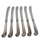 Peter Guille Sterling Silverware Large Butter Knives Set Of 6 Phd Monogram