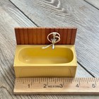 Vintage Lundby Dollhouse Bathroom Set Bathtub Toilet Pedestal Sink Towel Rack