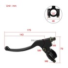 Flypig 7 8  Left Brake Handle Clutch Lever For Honda Ssr 125 Pit 7 8   Black