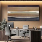 Brown And Black Abstract Wall Art     Large Framed Colorful 48 l X 24 w 