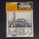 Vtg Hollywood Doll Up Flower Power Window Stickers Usa Made 70s Hippie Nos New