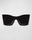Saint Laurent Sl M119 Blaze-001 Black Gold Ysl Logo Cat Eye Authentic Sunglasses