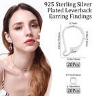 1 Box 20pcs Leverback Earring Findings 925 Sterling Silver Plated French Earring