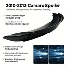 Rear Trunk Spoiler For 2010-2013 Camaro Zl1 W  Aluminum Black Wickerbill Insert