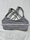 Lululeom Free To Be Wild Grey Sports Bra  Sz 2  Xs
