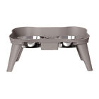 Pet Dog Cat Double Bowl Elevated Stainless Steel Food Water Dish Feeder Bowls Us