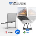 360   Rotating Adjutable Metal Laptop Stand Riser Computer Holder Notebook Desk