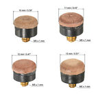 24pcs Screw-on Pool Cue Tip Replacement 10 11 12 13mm Billiard Stick Tips Brown