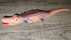 Vintage 1930 Pink Alligator Crocodile Celluloid Figural Sewing Tape Measure
