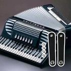 Black Faux Leather Adjustable Accordion Bellows Straps With Buckles For Bass    