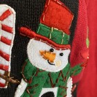 Tiara International Christmas Sweater Grannycore Red Cardigan Ugly Women   s Med