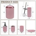 Bathroom Accessories Set 6 Piece Bath Ensemble  Blush Pink-6pcs