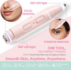 Facial Hair Remover   Eyebrow Trimmer - 2 In 1 Eyebrow   Face Shaver For Women -