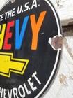 Vintage Chevrolet Porcelain Sign Old Chevy Automobile Car Truck Dealer Ingram