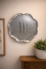 Vintage Hammered Aluminum Monogram Wall Plate Letter M Mid Century 14 