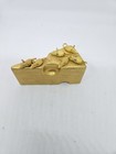 Vintage Mcm Gilt Metal Cheese Wedge Serving Set Mouse Cocktail Picks 7pc