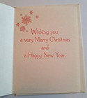 Vintage Christmas Greeting Card Santa   Reindeers Flying Over The Town Unused