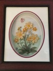 Vintage Paper Quilling  Floral Framed Wall Art handmade  11x9 Inch