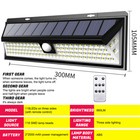 1-4packs Led Solar Power Pir Motion Sensor Wall Light Outdoor Yard Garden Lamp