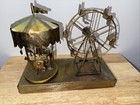 Vintage Berkeley Designs Carousel Waltz Metal Ferris Wheel Music Wind Up Tin Toy