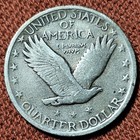 1923 Standing Liberty Quarter 25c Silver Coin Vg f 90  Silver Nice Coin