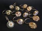 Lucite   Dried Flower Shower Curtain Hooks Vintage Set Of 12