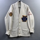 Vintage 60s Cardigan Sweater Mens Large 21x31 Highschool Band Letterman Varsity