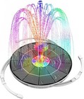 New 6 5w Solar Fountain Pump With Colorful Led Lights 3000mah Battery Led Garden