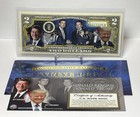  2 Bill Ronald Regan   Donald Trump Commemorative Bank Note  merrick Mint 