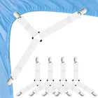 4bed Sheet Fasteners Adjustable Elastic Suspenders Straps Mattress Covers Clips