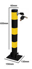 Home Shop Driveways Folding Fold Down Security Parking Post With Lock   Bolts