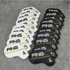    10pcs    Golf Club Iron 4-9-pwus Head Cover Ping Classic Yellow-line Magnetic