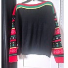99 Jane Street Ugly Christmas Sweater Pug Reindeer Holiday Knit Black M