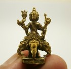 Hindu Mini Brass Amulet Lord Brahma Phrom Trimurti Ride 4 Faces Erawan Elephant