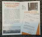 1937 Golden Gate Bridge Souvenir Construction Redwood Catwalk  new Old Stock 