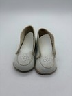Vintage White Baby Booties Crib Shoes High Top Soft Sole Leather Perforated Toe