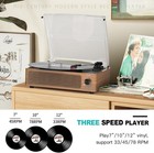 Vinyl Record Player With Speakers - Vintage Style Belt-driven Turntable Wireless