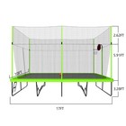 17ft Rectangular Trampoline Combo With Basketball Hoop Ladder   Inflator Garden