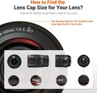67mm Front Lens Cap 2 Pack Center Pinch Snap-on Cover For Canon Nikon Sony