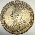 1919c Newfoundland Canada 25 Cents Silver Quarter Km17 Circulated Coin - 4449