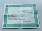 Blank Guarantee Certificate Paper No Serial 572 01 250 Non Chronometer 1970s