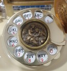 Vintage Deco-tel French Victorian Style Rotary Dial Phone Ivory Gold Color