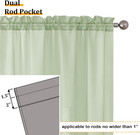 Aiyufeng Light Green Sheer Curtains 84 Inches Long 2 Panels Set For Living Room 