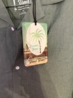 Desert Dunes Men s Green Button Up Short Sleeve Shirt Size M Nwt  Linen lyocell