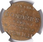 Ngc Ms63bn 1794 Great Britain Suffolk Ipswich Conder Token 1 2p D h-35