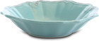 Scalloped Round Stoneware Elegant Dinnerware Dish Set  20 Piece  Turquoise