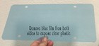 2 Clear Flat Thin Plastic License Plate Bug Shields  020 Gauge Protector Cover