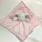 Blankets   Beyond 15    Pink Plush Bunny Rabbit Baby Security Blanket Lovey Lovie